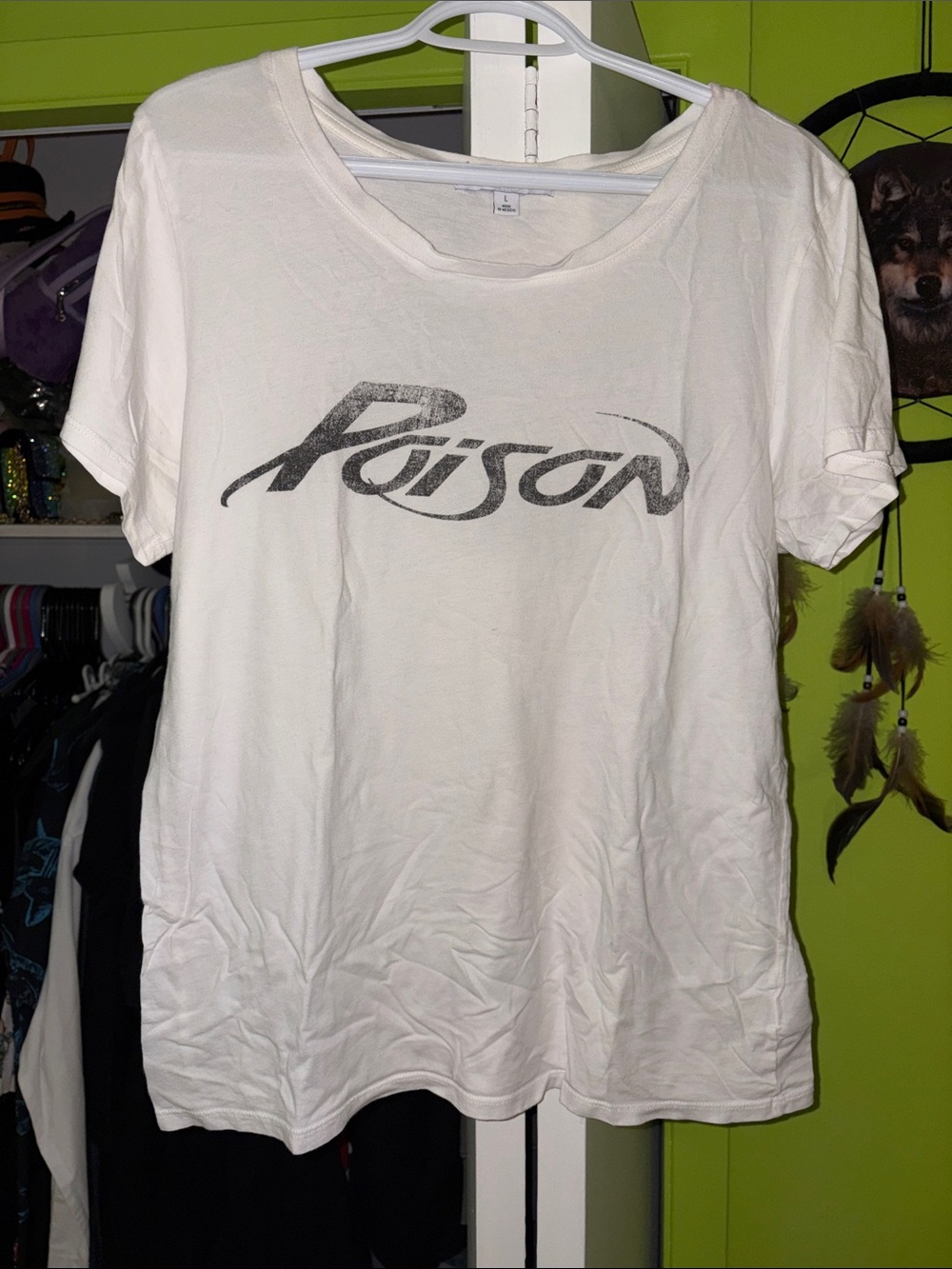 Daydreamer White Short-Sleeve Tee Black Poison Nothing but a good time Logo L